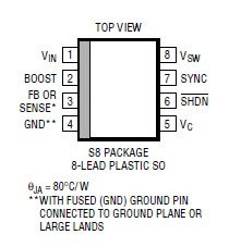 LT1506CS8-3.3 pin connection