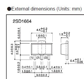 2SD1664 T100R external dimensions