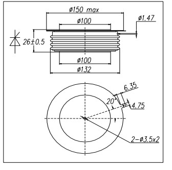 KPC 5100-(2200V~2800V) package dimensions