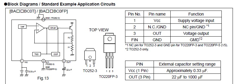 ba50bcowfp-e2 pin connection