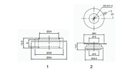 KP100A/1600V package dimensions