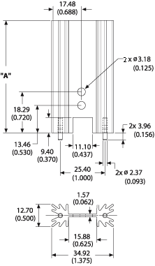 Heat Sink Mechanical Drawing