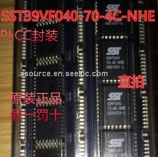 SST39VF040-70-4C-NHE IC FLASH 4MBIT 70NS 32PLCC Picture