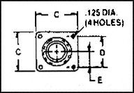 165-16 - CIRCULAR CONNECTOR RECEPTACLE 9POS PANEL detail