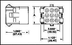 1-480711-0 - PLUG & SOCKET HOUSING, RECEPTACLE, NYLON detail