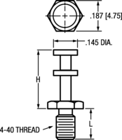 1587-2 - TERMINAL, TURRET, #4-40, THREAD detail