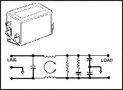 6VN1 - RFI POWER LINE FILTER, 6A, 2mA detail
