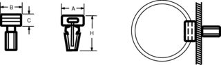 HELLERMANN TYTON151-40119BASE, CABLE TIE MOUNT, PK100 detail