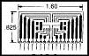 9164 - PCB w/ Connector, 16-SOIC circuit pattern detail