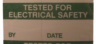7827276 - LABEL, TESTED ELEC SAFETY, CARD OF 14 detail