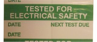 7827351 - LABEL, TESTED ELEC SAFETY, CARD OF 14 detail