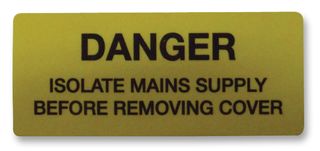 7827617 - LABEL, DANGER ISOLATE, CARD OF 8 detail