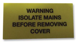 7827634 - LABEL, WARNING, ISOLATE, CARD OF 10 detail