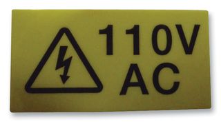7827637 - LABEL, 110VAC, CARD OF 10 detail