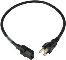 17041A - POWER CORD, NEMA5-15P/IEC, 2FT, 13A, BLK detail