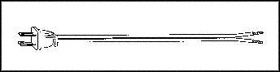 17109 9 - POWER CORD, NEMA1-15P, 2.74M, WHITE detail