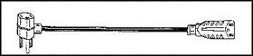 17462 - POWER CORD NEMA5-15P/5-15R, 8FT, 13A BLK detail