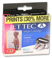 JET TEC9253CJBCARTRIDGE, CANON COMP, BCI-6C+30% detail