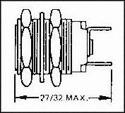 101-3830-09-203 - LAMP SOCKET, INDICATOR BASE, FLANGE detail