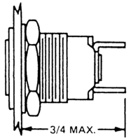 101-8430-09-201 - LAMP SOCKET, INDICATOR BASE, FLANGE detail