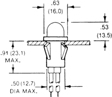 CHICAGO MINIATURE LIGHTING1090QA3-28VLAMP, INDICATOR, INCAND, 16MM, AMB detail