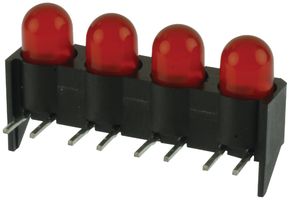550-2407-004F - INDICATOR, LED, 5MM, 4-LEDS, RED, 2.2V detail