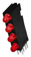 568-0201-111F - INDICATOR, LED, 3MM, 4-LEDS, RED, 1.7V detail