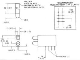 CHICAGO MINIATURE LIGHTING5682F5;5INDICATOR, LED PCB, 2-LED, GREEN, 8.5MCD detail