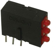 570-0100-111F - INDICATOR, LED PCB, 3-LED, RED, 12.6MCD detail