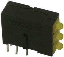 570-0100-333F - INDICATOR LED PCB 3-LED, YELLOW, 12.6MCD detail