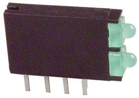 571-0122F - INDICATOR, LED PCB, 2-LED, GREEN, 8.7MCD detail