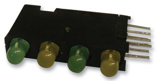 568-0102-323F - INDICATOR, LED PCB, 4-LED, GREEN/YELLOW detail