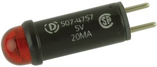 507-4757-3731-500F - INDICATOR, LED, RED, 10MCD, 5VDC detail