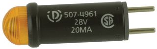 507-4961-3733-500F - INDICATOR, LED, YELLOW, 35MCD, 28VDC detail