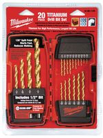 48-89-1105 - 20-Pc. Titanium Twisted Drill Bit Set detail