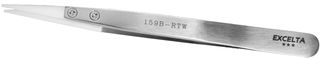 159B-RTW - THREE STAR WHITE DELRIN TWEEZER, 5 