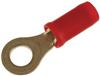 Part Number: 171506-1
Price: US $0.96-0.64  / Piece
Summary: 


 TERMINAL, RING, #8 STUD, CRIMP, RED, 22-18AWG


 Connector Type:
Ring Tongue



 Series:
PIDG




 Insulator Color:
Red




 Termination Method:
Crimp




 Stud/Tab Size:
#8



 Wire Size (AWG):
 …