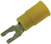 Part Number: 19099-0044
Price: US $0.34-0.18  / Piece
Summary: 


 TERMINAL, SPADE/FORK, #6, CRIMP, YELLOW


 Connector Type:
Fork / Spade Tongue




 Series:
Insulkrimp




 Insulator Color:
Yellow




 Termination Method:
Crimp



 Wire Size (AWG):
12AWG to 10A…