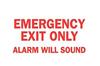 Part Number: 22484
Price: US $0.00-1.00  / Piece
Summary: 



 SAFETY SIGN


 External Height:
254mm




 External Width:
355.6mm




 Sign Legend:
Emergency Exit Only Alarm Will Sound

 

 Body Material:
Plastic



 Color:
Red/White




 Legend:
Emergency E…